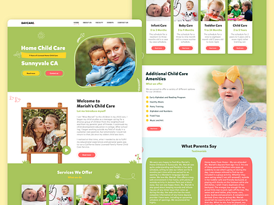 Daycare website - Garden theme