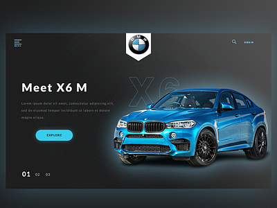 UI BMW website redesign
