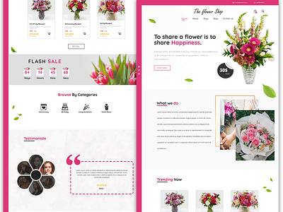 Flower shop website design design designer flower shop flower shop website flowers flowers website template ui ui design uidesign web web design webdesign website website design websites