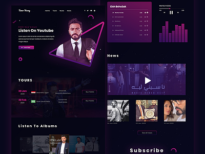 Tamer Hosny website design
