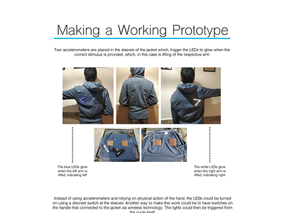 Jacket for Cyclists arduino industrialdesign jacket product design