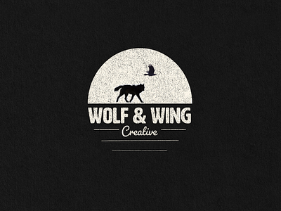 Wolf & Wing Creative Logo branding design identity illustration illustrator logo minimal texture typography vector web website