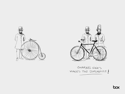 Sharing Ideas Makes The Difference - Concept sketch-2 bicycle box collaboration idea share sharing