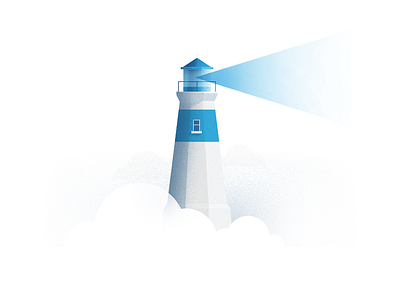New user guide illustration cloud guide help illustration lighthouse