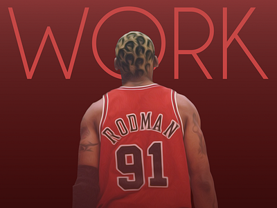 Dennis Rodman - Chicago Bulls basketball bulls chart chicago dennis design graphic design graphics illustration illustrator photoshop rodman sports