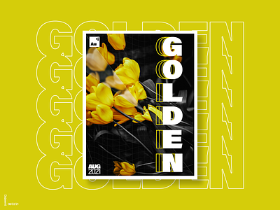 Golden Poster advertisment branding concept design exploration graphic design lettering marketing minimal modern photoshop poster typography