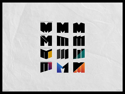 Letter M Exploration branding business company concept design draft exploration flat illustrator lettering letters logo minimal typography unused logo vector web