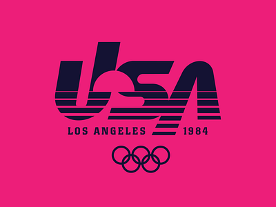 Redo of the LA 1984 Olympics logo logo logo design los angeles olympics
