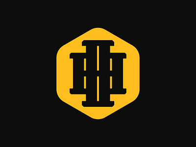 Double H Logo badge badge logo branding design icon design lettering logo logo design type