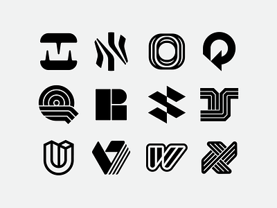 36 Days of Type 2021 - Second 12 letters 36daysoftype letters logo logo design monogram typogaphy