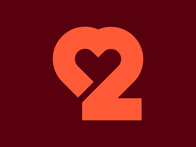 2 2 2logo 36daysoftype classic logo heart logo logo design logo mark love heart monogram monogram logo
