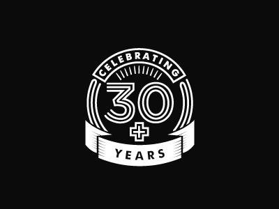 30 Year Badge 30 badge badge logo badge style black and white black white logo logo design
