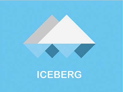 ICEBERG! concept flat graphic iceberg logo minimalist