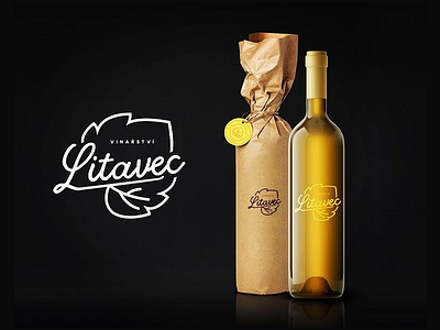 Litavec Winery branding identity lettering logo script typography wine winery