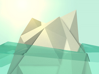 Low-Poly Iceberg cinema 4d geometric graphic design low poly polygon water