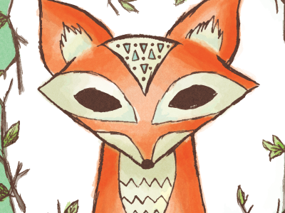 Fox Watercolor Illustration drawing fox illustration storybook watercolor
