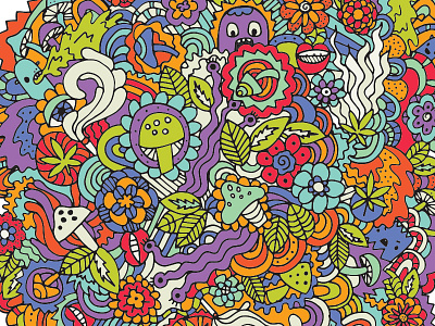 Shroom Illustration colorful drugs mushrooms shrooms trippy