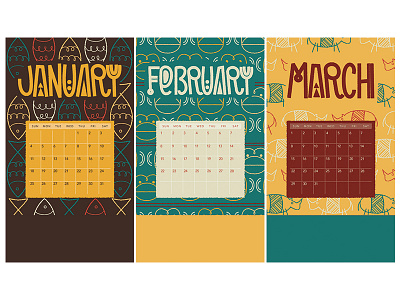 Work in Progress African Wildlife Foundation Calendars african calendar non profit calendar patterns typography work in progress