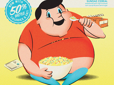 Work in Progress Cereal Box Illustration