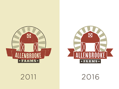 Allenbrooke Farms Refresh barn branding farm logo design organic rebrand