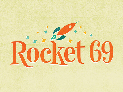 Rocket 69 1950s fallout hand lettering mid century rocket rocket 69 vintage