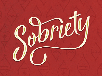 Sobriety Calendar Piece christmas december freedom from addiction hand lettering ornaments recovery sobriety