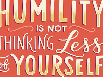 2019 Calendar: Humility 2019 calendar calendar humility illustration lettering motivational october script