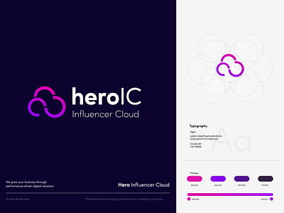 HeroIC, Hero Influencer Logo branding design icon identity logo vector