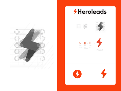 Heroleads Rebranding branding design logo