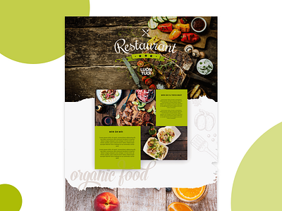 Food design illustration ui ux design web website