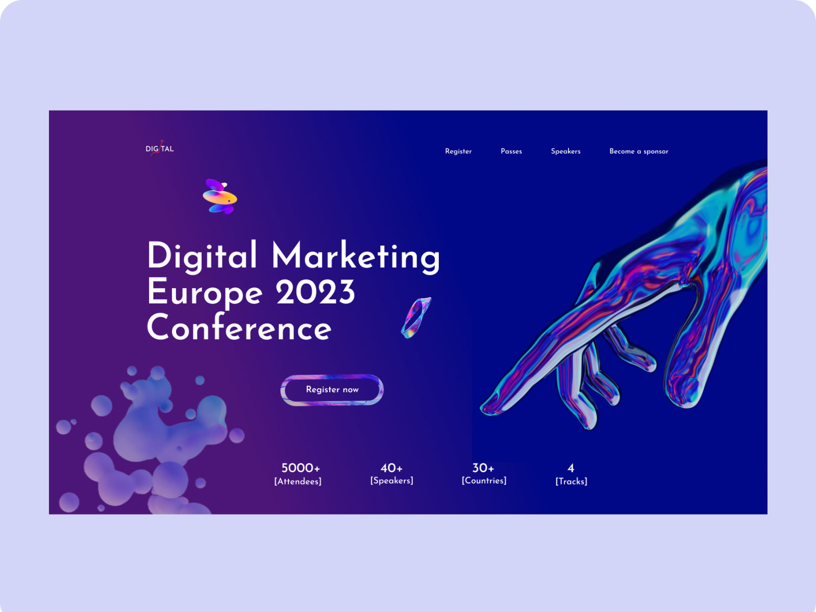 Concept for Digital Marketing Conference by Yana Kolpakchi on Dribbble