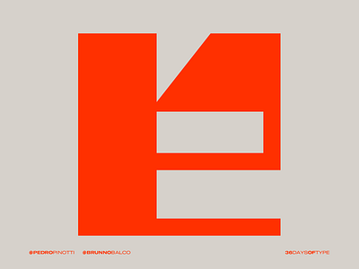 E — 36 Days of Type alphabet design icon letter letterform lettering logo logotype minimal modern modular monogram tech typeface typography