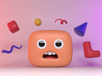 Fun with primitive shapes arnold box c4d character cinema 4d mouth shapes square