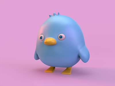 Twitter Bird 3d bird branding c4d character cinema 4d design illustration lighting twitter twitter icon