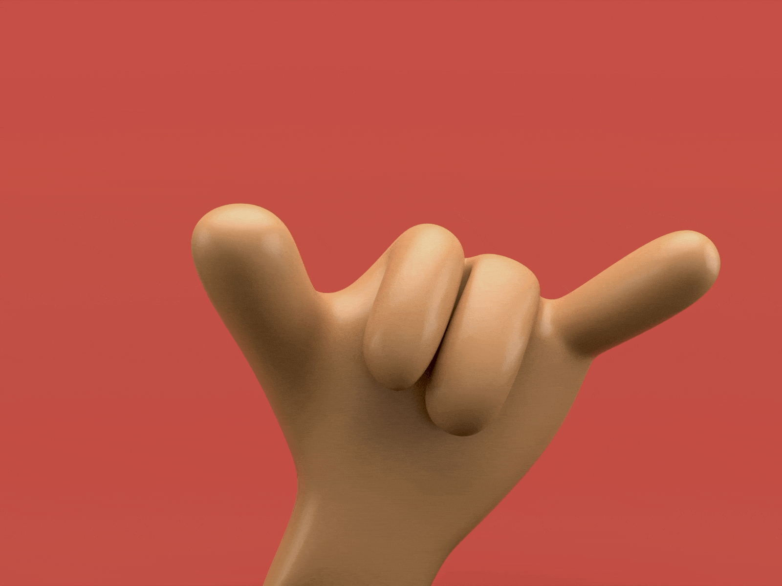 Hang Loose 🤙🏽 3d animation c4d character cinema 4d design hand loop motion graphics