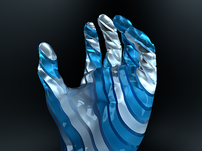 Glass Hand ✋ 3d c4d cinema 4d design glass hand illustration modelling octane render