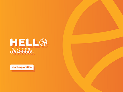 Hello Dribbble! design vector