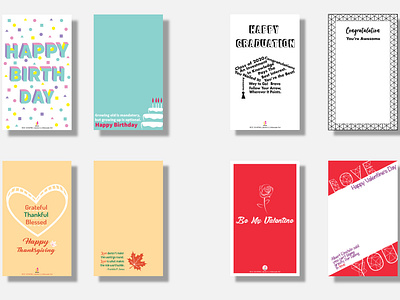 Typography Greeting Cards