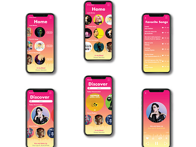 Music App UI Design adobe illustrator adobe photoshop adobe xd app design app designer graphic design graphic designer illustrator music app photoshop ui ux design ui challenge ux design visual art