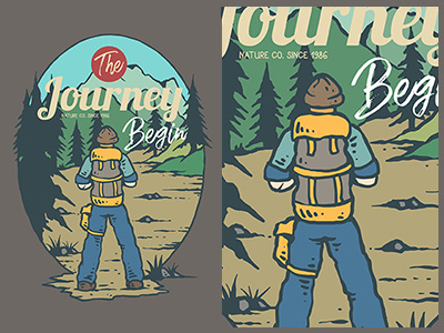 To The North adventure badge clothing forest illustration landscape logo nature outdoor retro retro badges t-shirt design t-shirt graphic t-shirt illustration tshirt typography vector vintage