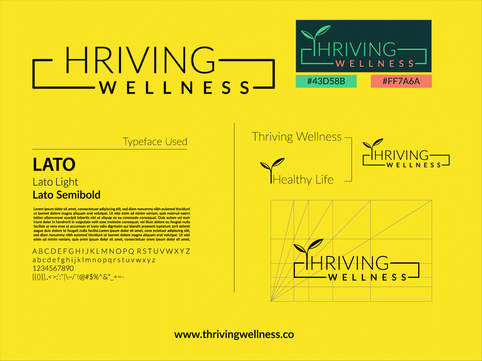 Thriving Wellness Logo Design branding fitness flat health logo minimal simple thriving logo thriving logo vector wellness logo