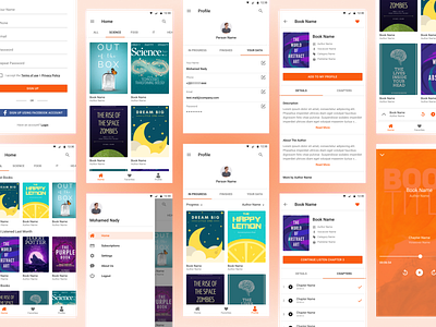 Readly - Audio Books App UI Design Light Theme android app android app design audio books light theme mobile app mobile app design ui ui ux design ux