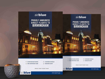 Poster Design For Airblue Birmingham Campaign branding design
