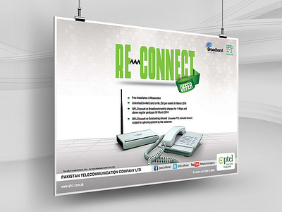 Banner Mock Up Ptcl branding campaign design