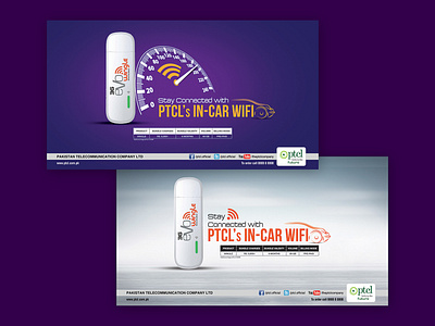 Ptcl Car Wifi Posterconcept branding campaign design