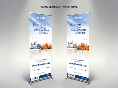 Standee Design For Airblue branding campaign design design illustration