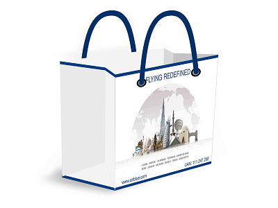 Tote Bag Design Concept for AirBlue branding campaign design illustration typography