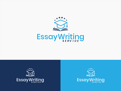 Logo Essay Writing Service design illustration logo vector