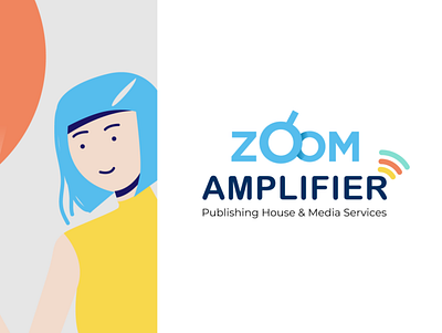 Zoom Amplifier logotype art colors design flat illustration illustrator logo minimal typography vector