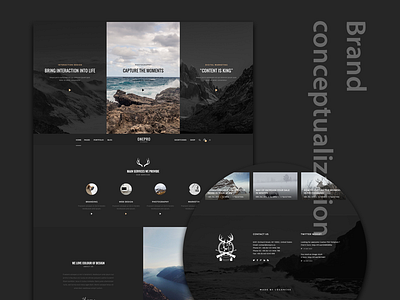 Concept brand website ui 品牌 设计